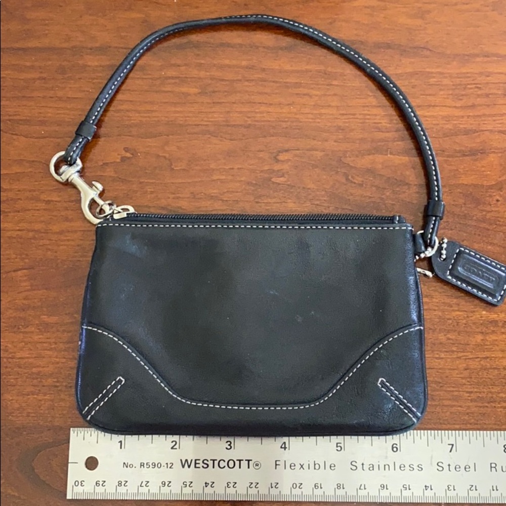 Leather Coach Wristlet